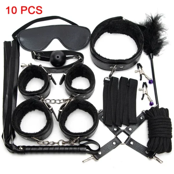 KIT De Castigo BDSM 10 Piezas Con Látigo - Imagen 2