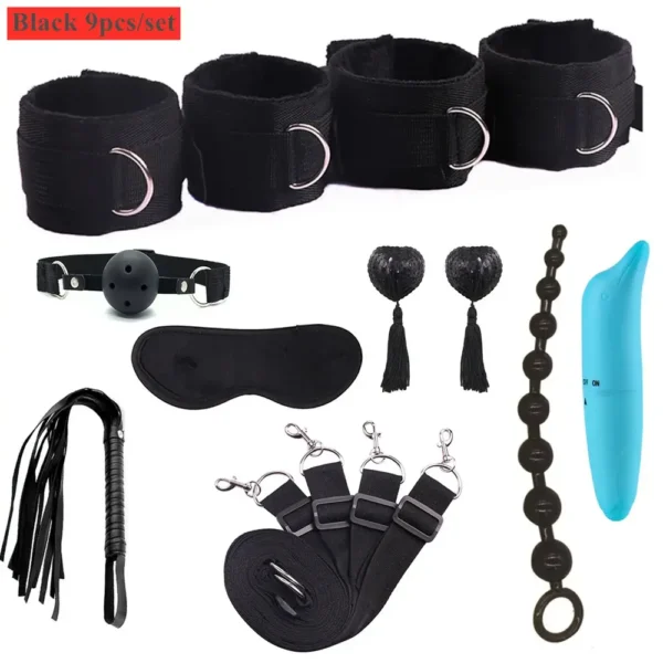 KIT Erótico De Sumisión Para Cama BDSM 9 Piezas Juguetes - Imagen 3