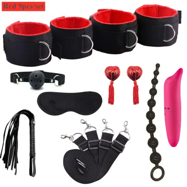 KIT Erótico De Sumisión Para Cama BDSM 9 Piezas Juguetes - Imagen 6